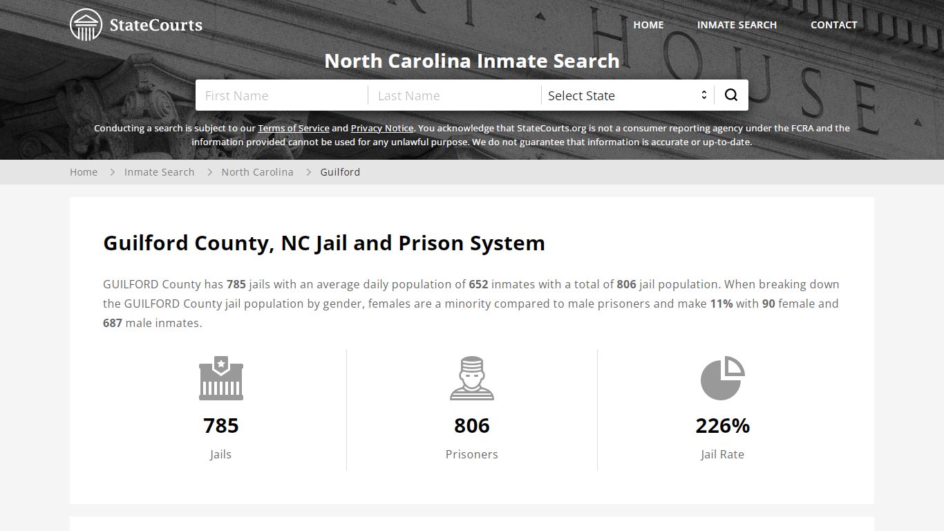 Guilford County, NC Inmate Search - StateCourts